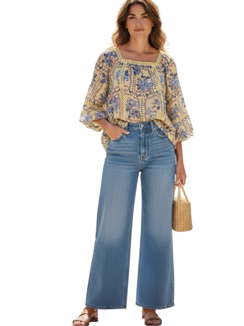 **NWT** Zac & Rachel Floral Print Top